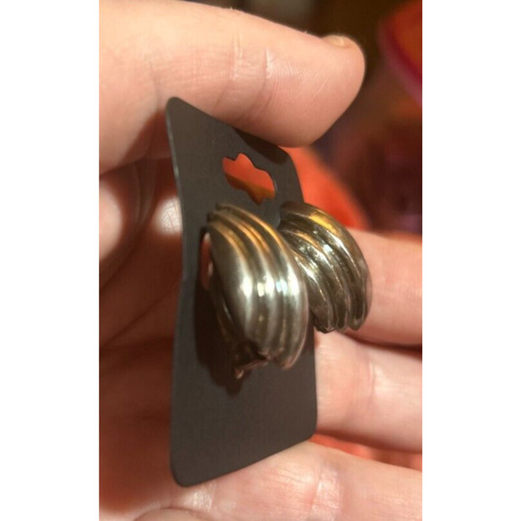 Sterling Silver Clip on Art Deco Earrings - Picture 3 of 13